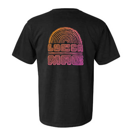 Pink Graphic Tee - Black